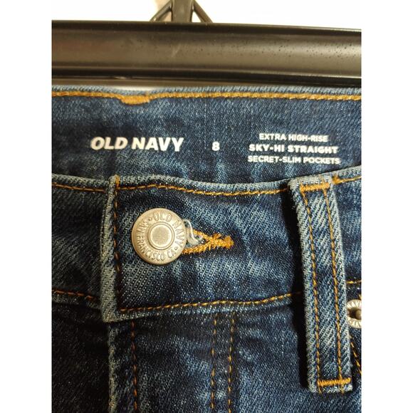 Womens Old Navy Sky Hi Straight jeans sz 8 - Picture 2 of 3